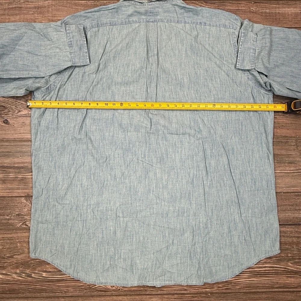 Polo Ralph Lauren Men 3XLT Button Down Shirt Blue Chambray Classic Fit Tall NWT